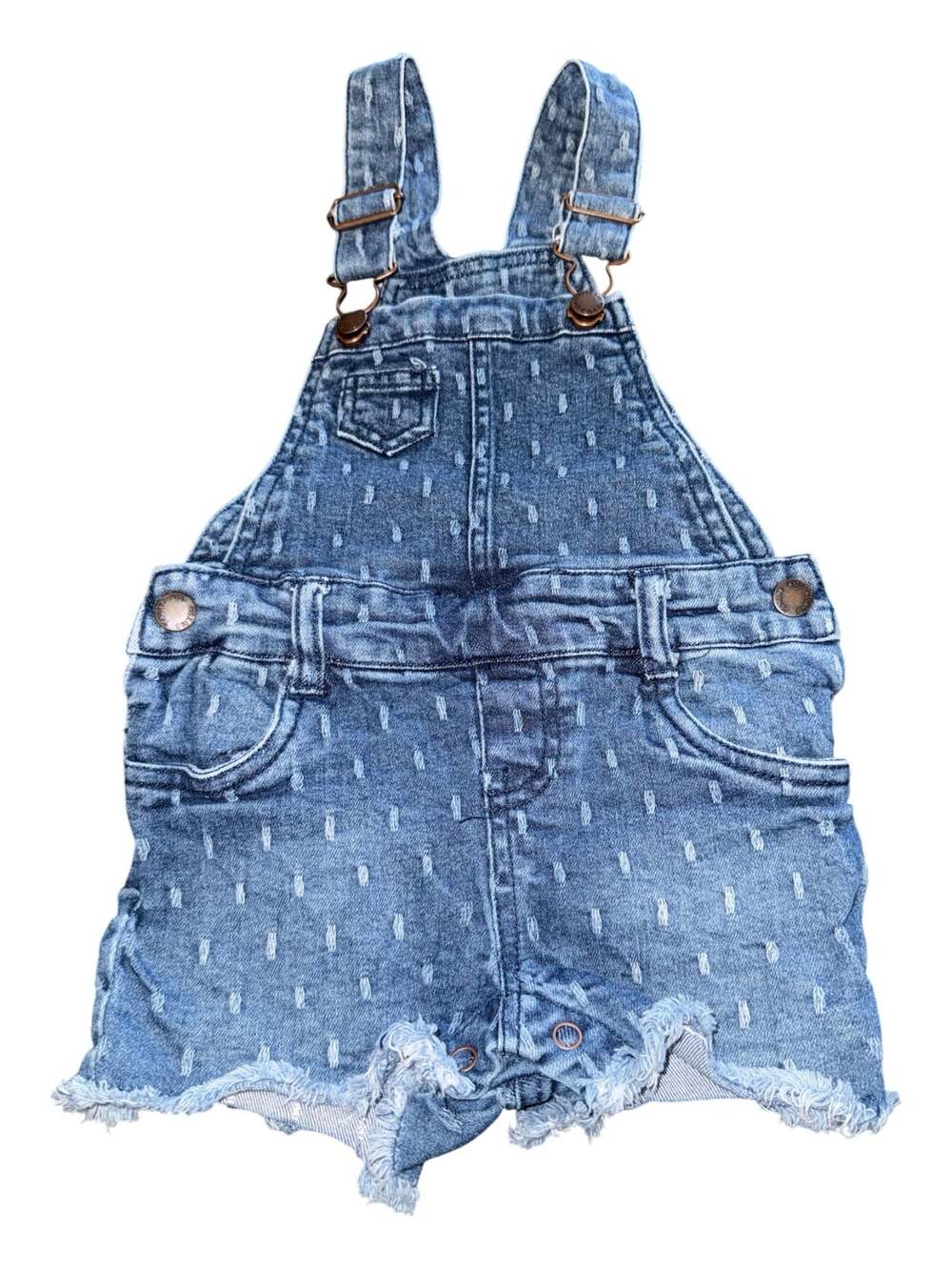 Genuine Kids from OshKosh Baby Girl Denim Overalls Shortalls 18M